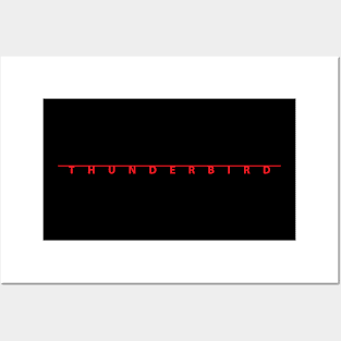 Thunderbird T Bird Emblem Script Type Red Posters and Art